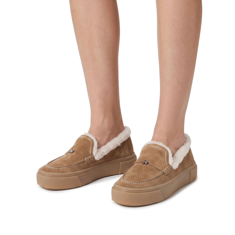 Hogan Schnürschuhe Mokassins mit Lammfell braun(Image 2)