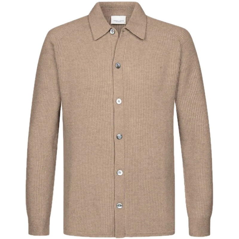 PROFUOMO Pullover Beige wol overshirt beige