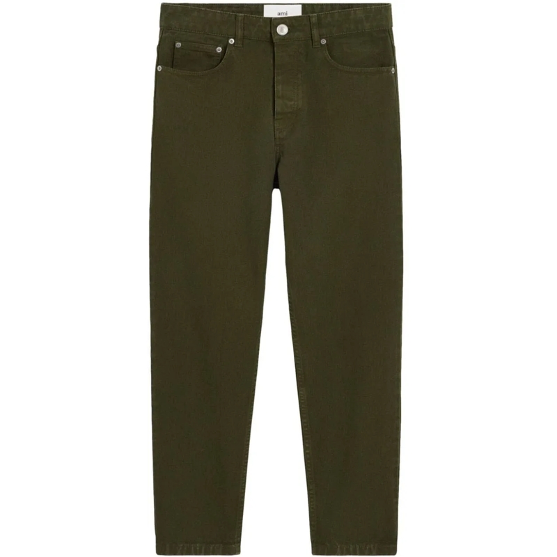 AMI Paris Jeans mit geradem Bein Trousers Loden grün