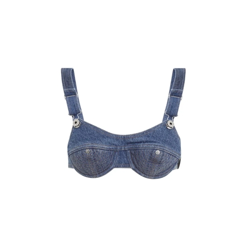 Jean Paul Gaultier Denim Bra Top Blue Top