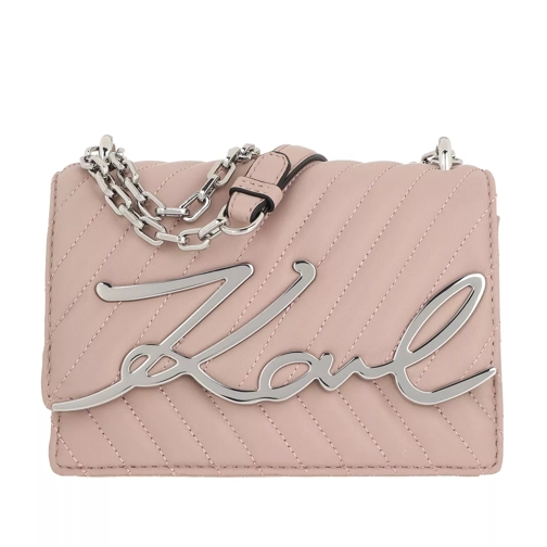 Karl Lagerfeld Signature Stitch Small Shoulderbag Powder Pink Borsetta a tracolla