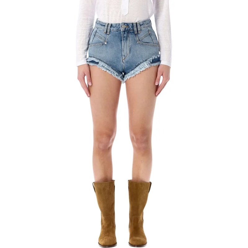 Etoile Isabel Marant Casual Shorts Eneidala Denim Shorts Blue