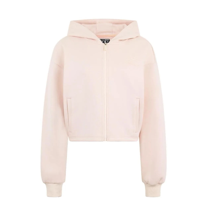 Plein Sport Daunenjacke Zip Hoodie Icon Scratch rose
