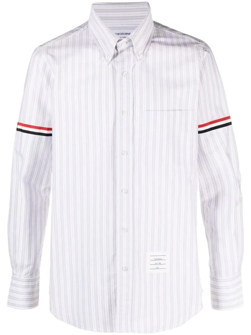 Thom Browne - White Stripe Cotton Shirt - Größe 3 - weiß