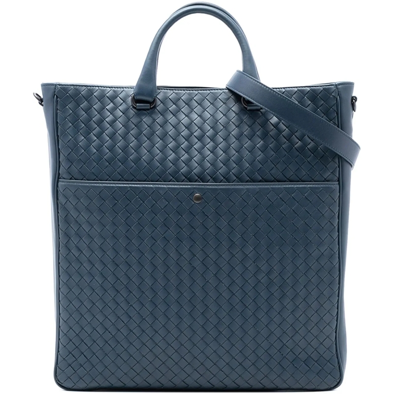 Bottega Veneta Schultertasche Nappa Intrecciato Convertible Tote blau