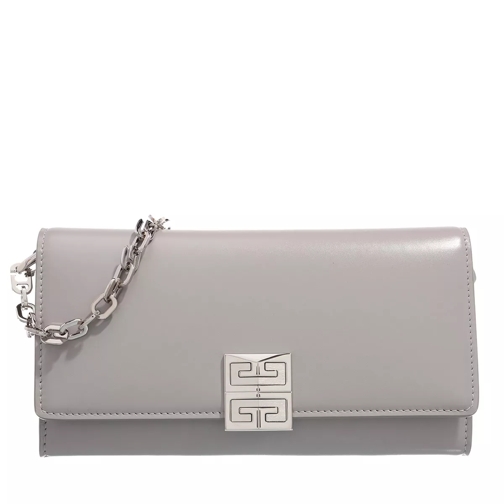 Givenchy 4G Chain Wallet Leather Cloud Grey Mini Tas