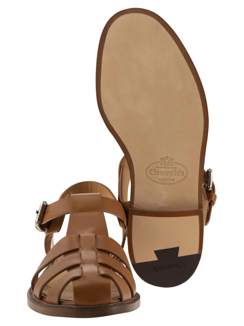 Thumbnail - Church's Sandalen - Fisher - Calfskin Sandal - Gr. 37,5 (EU) - in Braun - für Damen