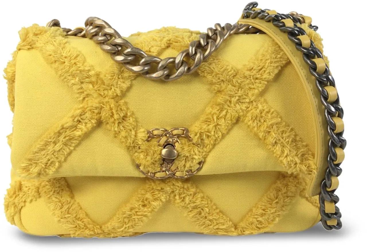 Chanel Hobo Bags - Medium Canvas 19 Flap - Gr. unisize - in Gelb - für Damen