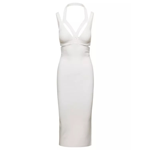 Dion Lee Interlink' Midi White Dress With Cut-Out Detail In White 