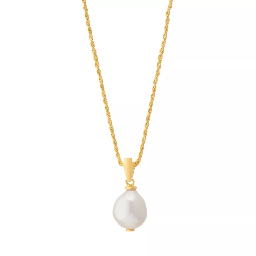 V by Laura Vann Coco Pearl Necklace Paroque Parl/Yellow Gold Collana media