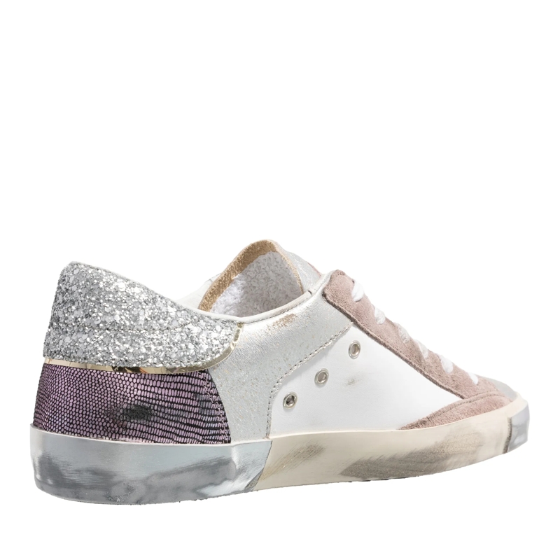 Philippe Model Low-Top-Sneaker Prsx Low Woman Veau Python Mix_Blanc Violet(Image 2)