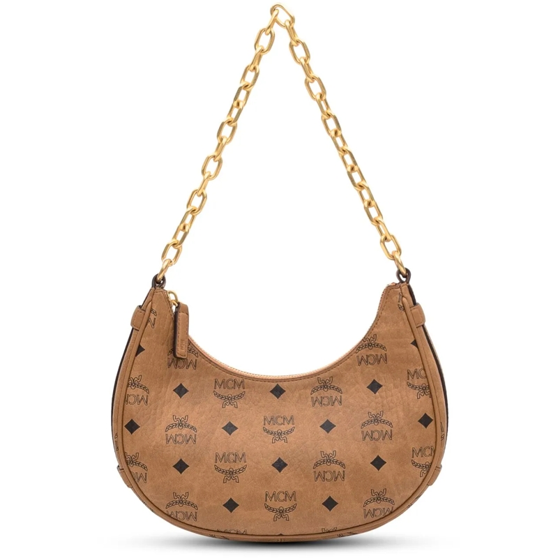 MCM Schultertasche Borsa Hobo Aren Small beige