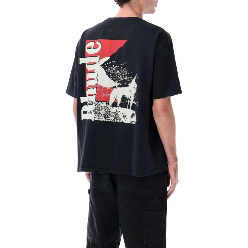 Rhude T-shirt Moonlight Wolf Pocket T-Shirt Black