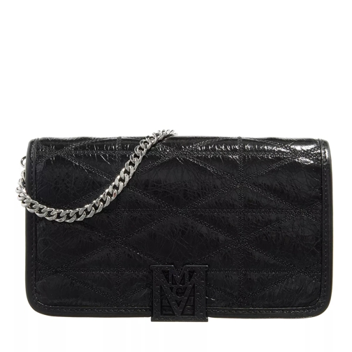 MCM Travia Flap Wallet /Two-Fold Large Black Crossbody Bag