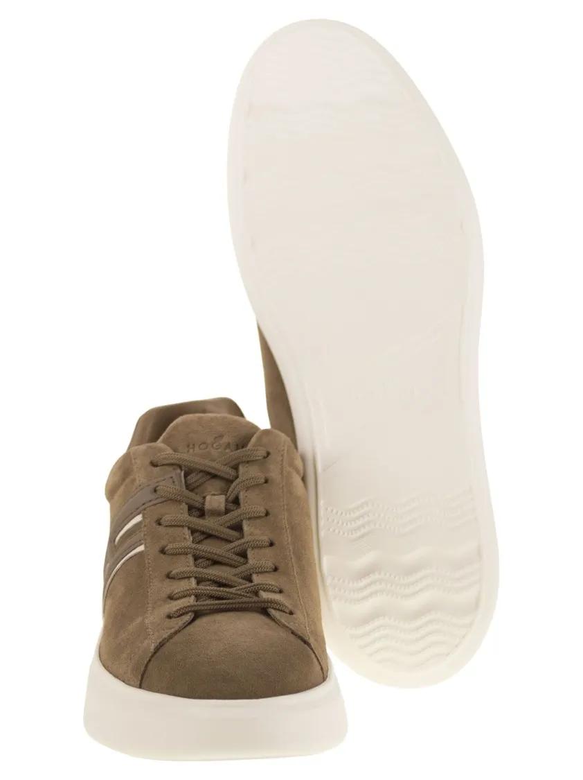 Thumbnail - Hogan Low-Top Sneaker - H580 - Suede Trainers - Gr. 8_5 - in Braun - für Damen