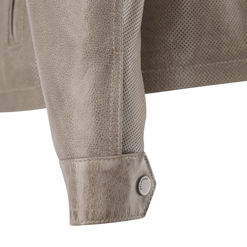 Belstaff Veste de transition Jacke aus Leder grau(Image 7)