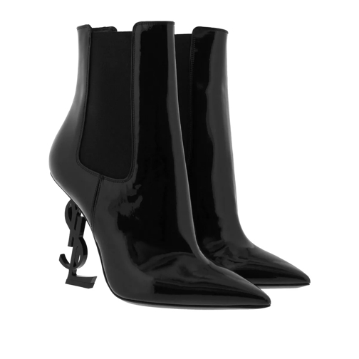 Saint Laurent Opyum 110 Bootie Patent Leather Black Ankle Boot