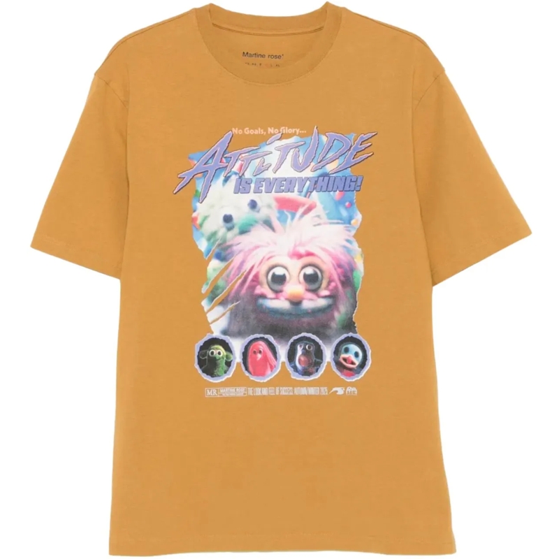 Martine Rose T-Shirt Classic T-shirt Brown Turmeric Fuzzies orange