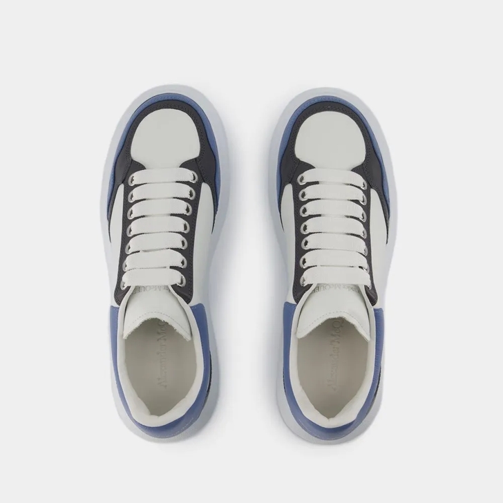 Alexander mcqueen sneakers blue and white deals