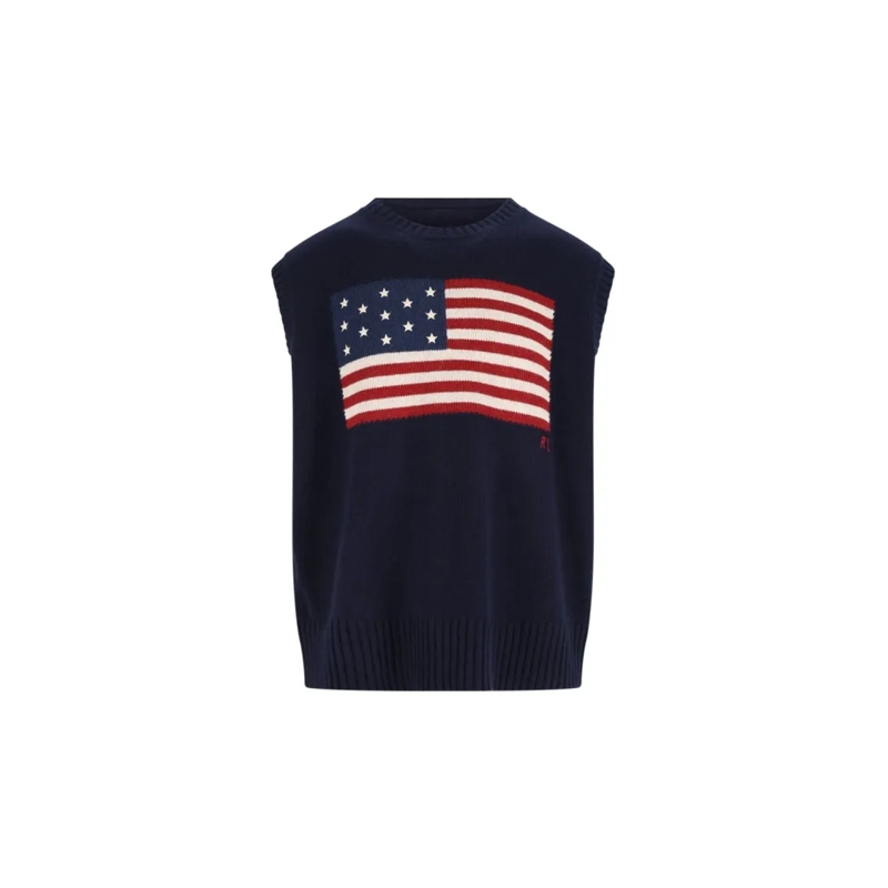 Polo Ralph Lauren Pullover Flag Sweater Vest – Navy Blue