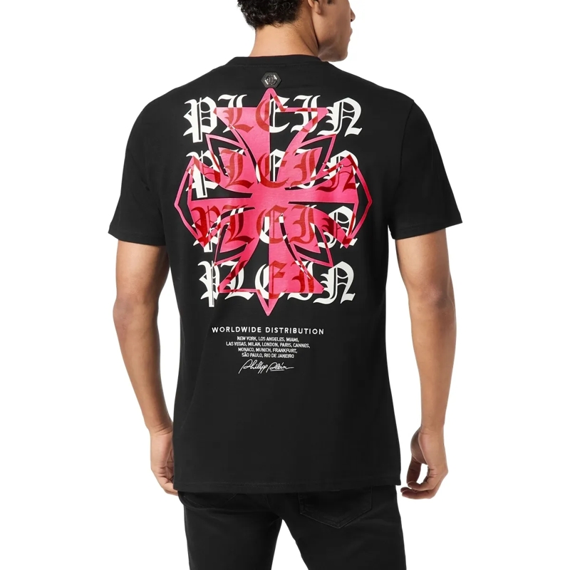 Philipp Plein T-Shirt T-Shirt Round Neck Ss Crest schwarz