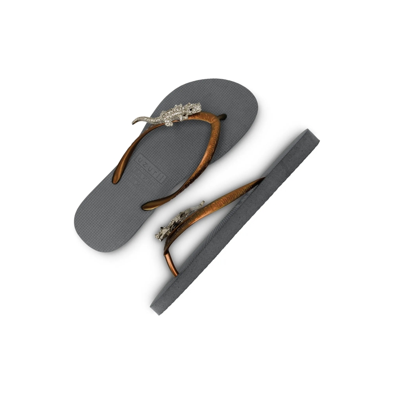 UZURII Flip Flops Zehentrenner Silver Crocodile Switch silber(Image 4)