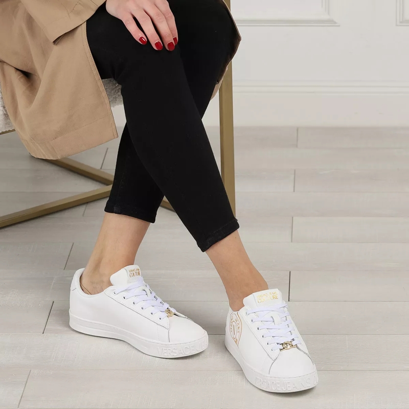 Versace Jeans Couture Low-Top-Sneaker Shoes White + Gold(Image 2)