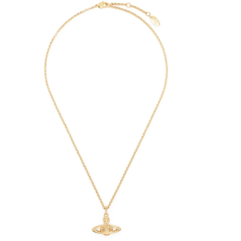 Vivienne Westwood Collier moyen Mini Bas Relief Pendant Gold mehrfarbig
