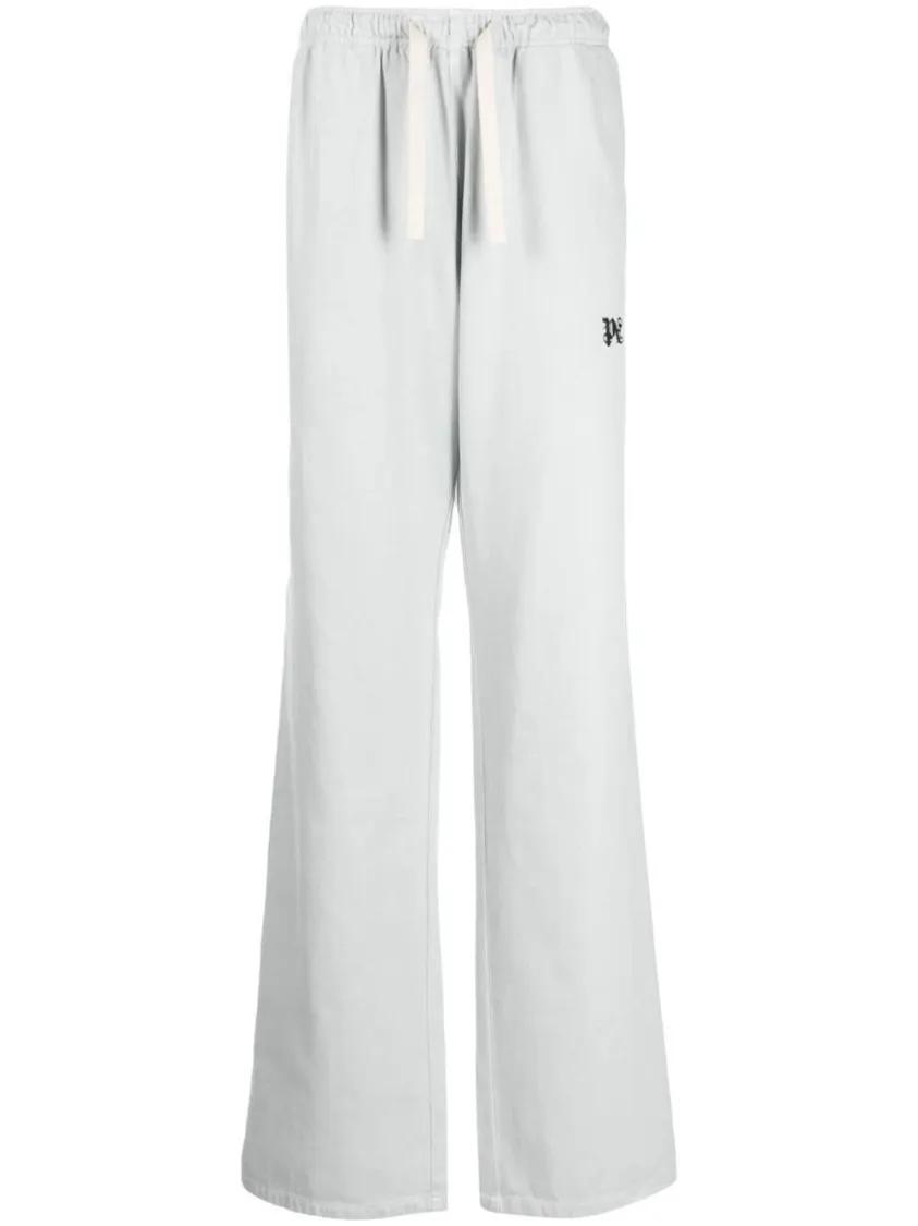 Palm Angels - Trousers With Logo - Größe 48 - grau