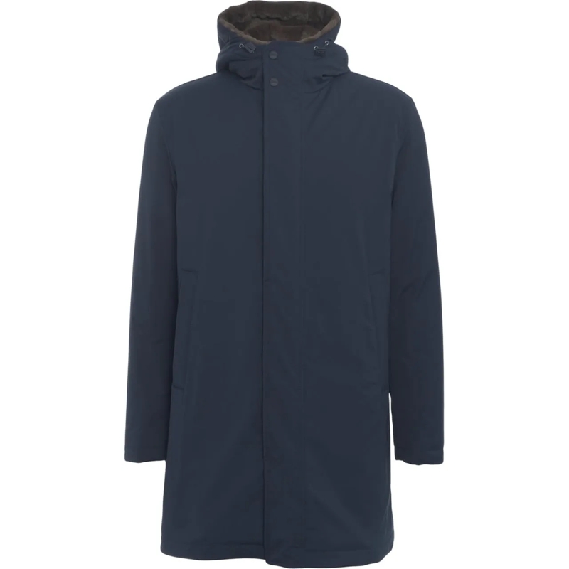 Herno Parka Parka with faux fur hood blau