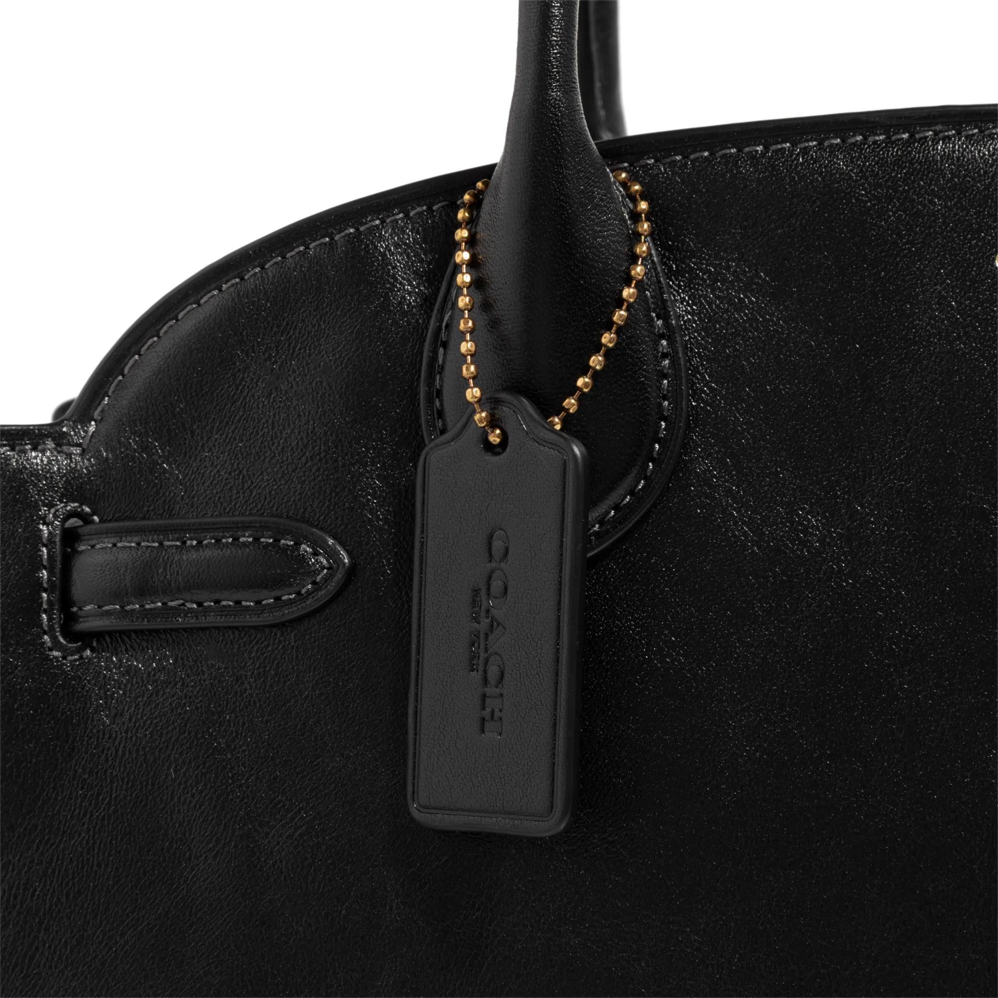 Coach Shoppers & Totes Glazed Leather Empire Carryall 34 in zwart