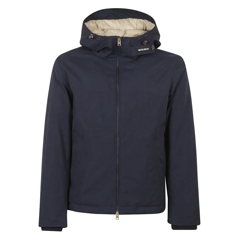 Woolrich  Fit Zip-Up Jacket With Hood Blue