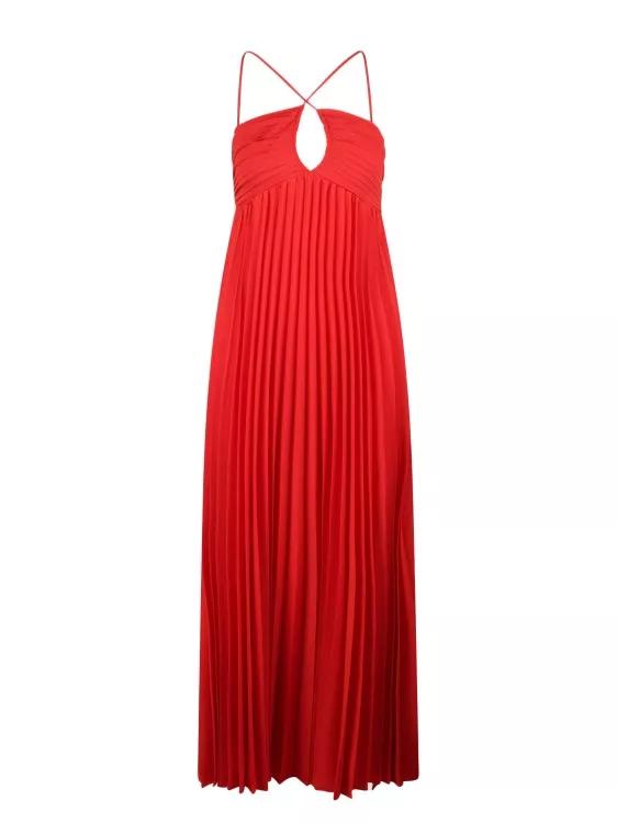 P.A.R.O.S.H. - Palmer Pleated Dress - Größe M - red