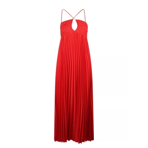 P.A.R.O.S.H.  Palmer Pleated Dress Red