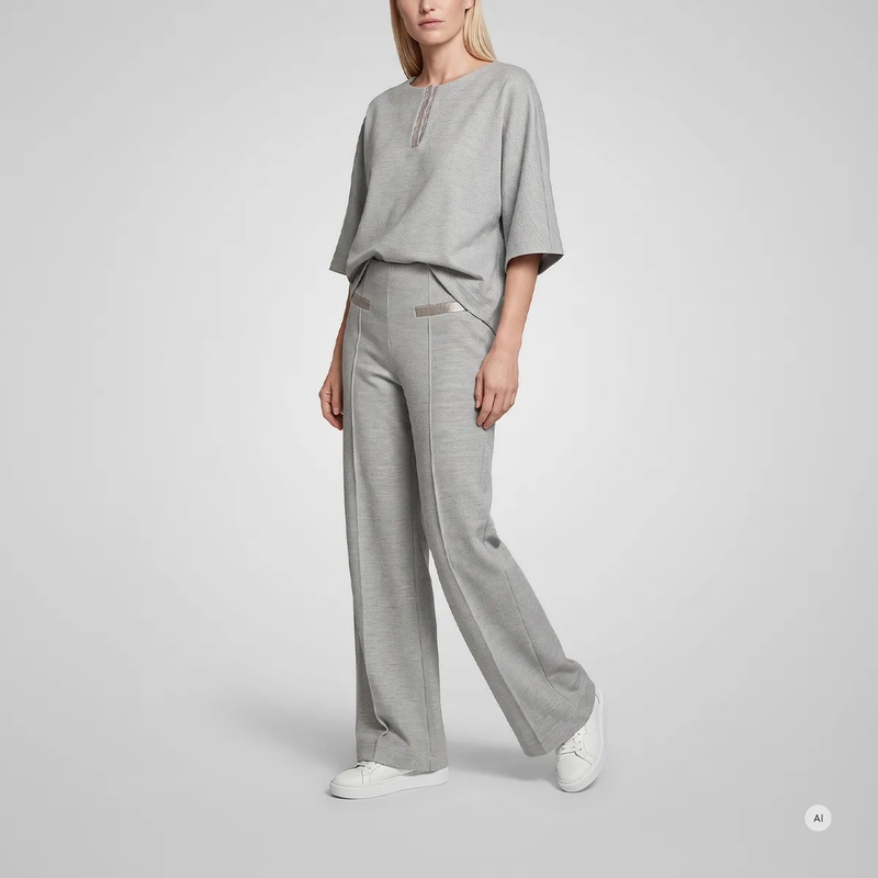 Marc Aurel Bluse Bluse mit kurzem Arm grau(Image 2)