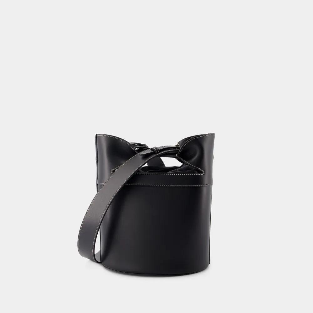 Alexander mcqueen Bucket bags The Bucket Bow Crossbody Leather Black in zwart