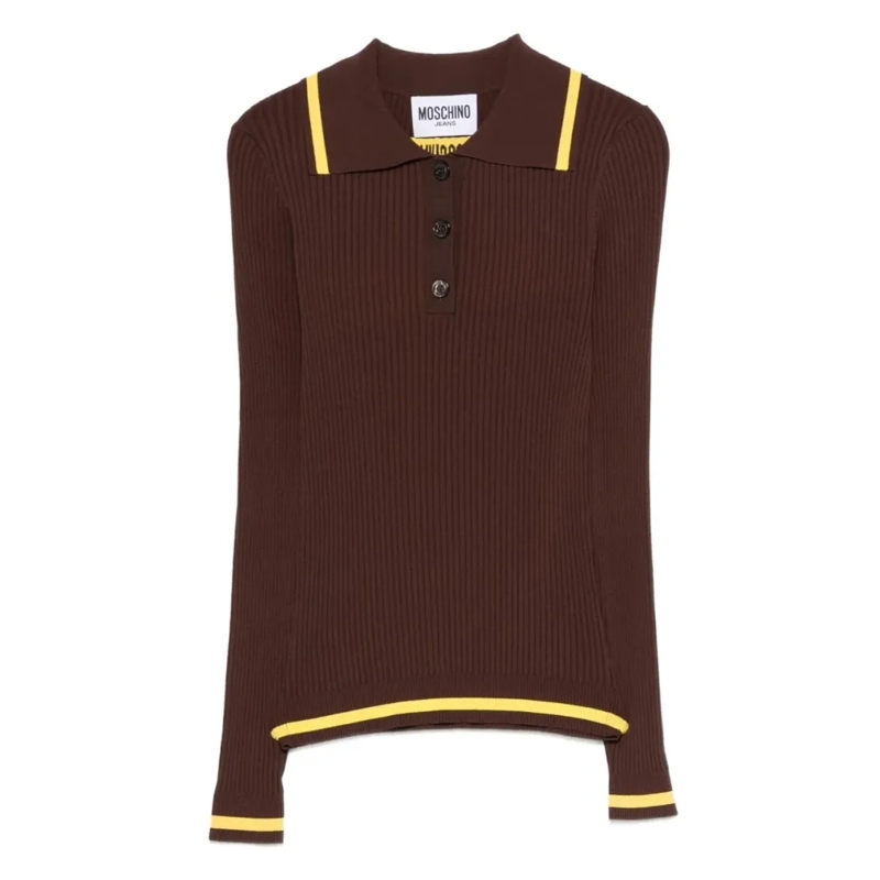 Moschino Trui Classic Knit Sweater With Fitted Silhouette Black