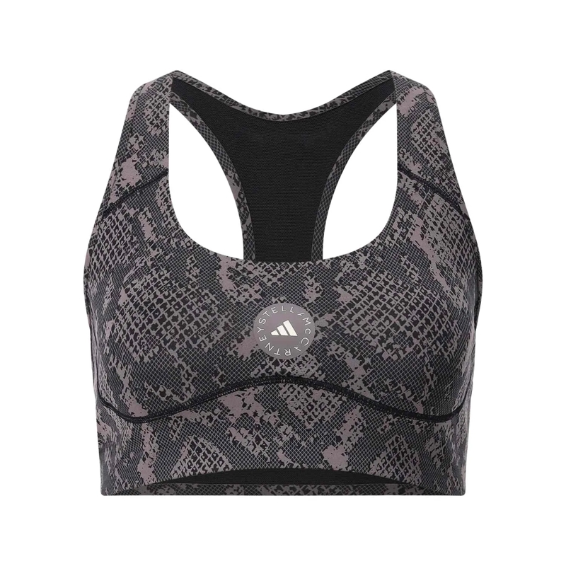 Adidas By Stella Mccartney  Sportliches Bustier mit Muster Dunkelgrau