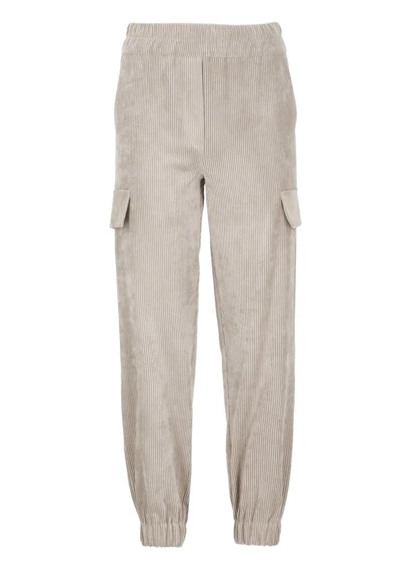 D. Exterior - Beige Corduroy Pants - Größe 38 - beige