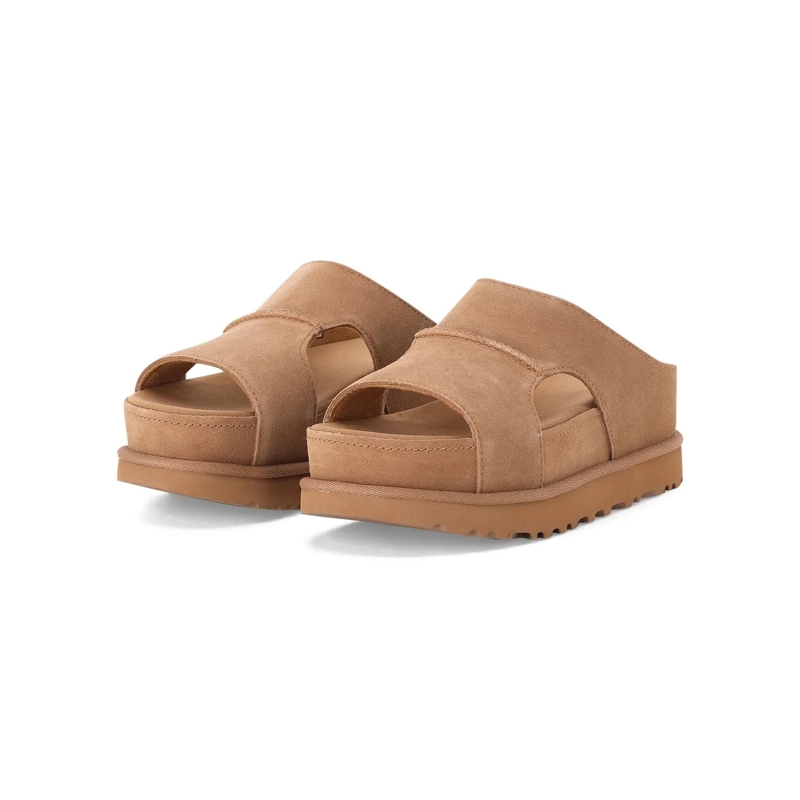 UGG Schnürschuhe Sandalen aus Veloursleder braun