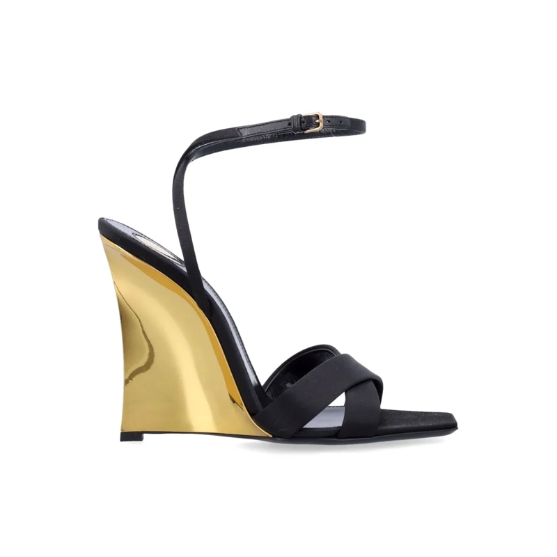 Saint Laurent Sandalen Lucienne Sandal Wedges Black