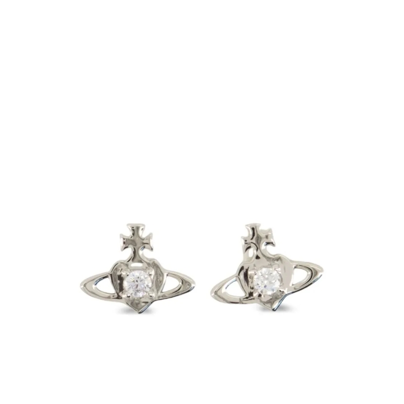 Vivienne Westwood Ohrstecker Platinum-Tone Orb Design Stud Earrings Not Applicable