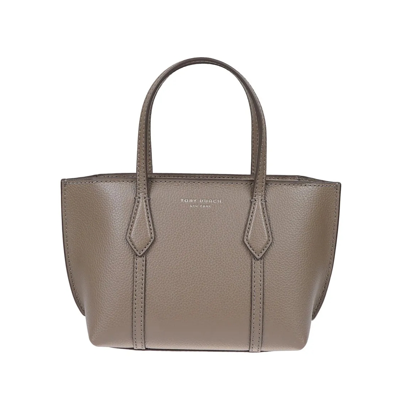 Tory Burch Fourre-tout Perry Hammered Leather Handbag Brown