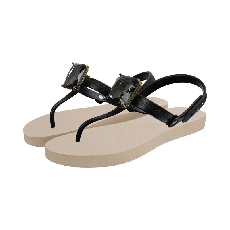 UZURII Flip Flops Zehentrenner Selena Diamond Silver sand(Image 2)