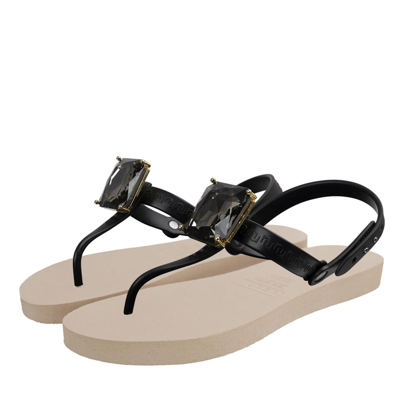 UZURII Flip Flops Zehentrenner Selena Diamond Silver sand(Image 2)
