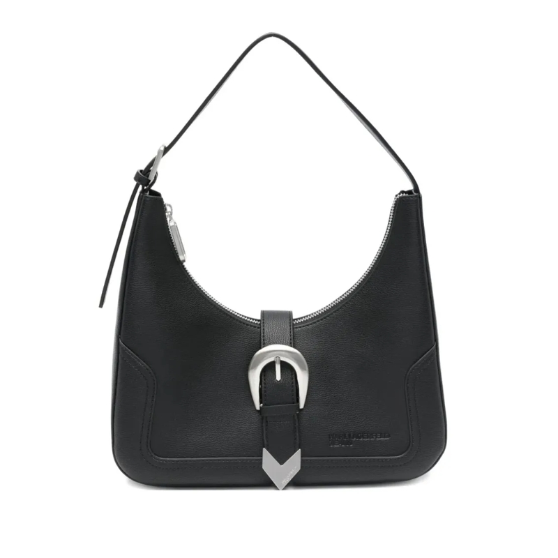 Karl Lagerfeld Sac à bandoulière Structured Bag With Smooth Texture And Minimalisti Black