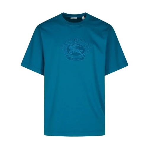 Burberry Turquoise Cotton T-Shirt Blue 