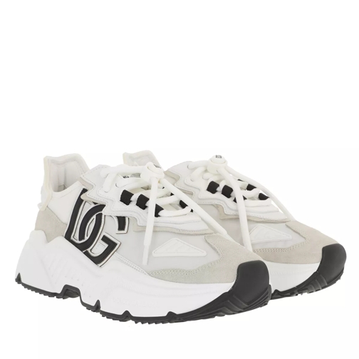 Dolce&Gabbana Leather Daymaster Logo-Patch Lace-Up Sneakers White låg sneaker