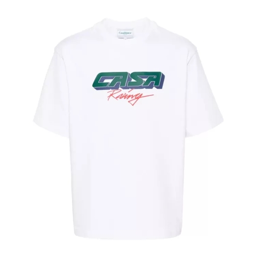 Casablanca Casa Racing 3D Cotton T-Shirt White 
