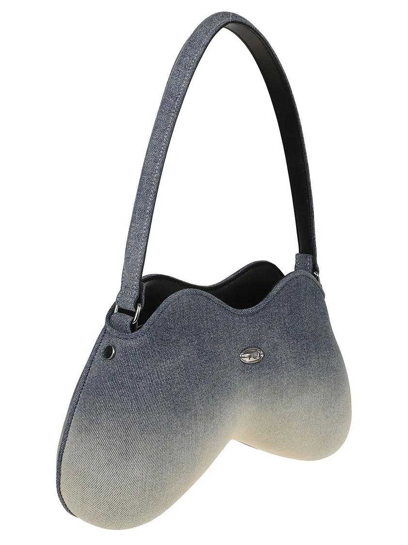 Diesel Hobo bags Double-D Sculptural Bag With 24 200 Crystals in blauw
